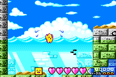 Densetsu no Stafy (Game Boy Advance) screenshot: Water and clouds
