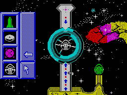 Mutants (ZX Spectrum) screenshot: Weapon selection