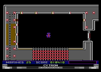 Hawkquest (Atari 8-bit) screenshot: Fortress starting point