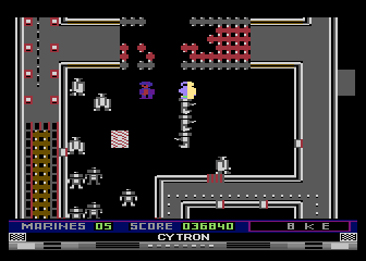 Hawkquest (Atari 8-bit) screenshot: Lots of danger ahead