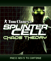 Tom Clancy's Splinter Cell: Chaos Theory (N-Gage) screenshot: Title screen.