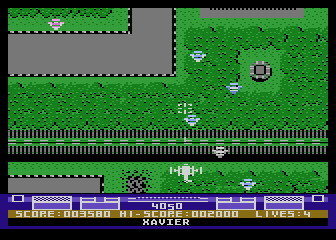 Hawkquest (Atari 8-bit) screenshot: Careful with the grey one coming towards me