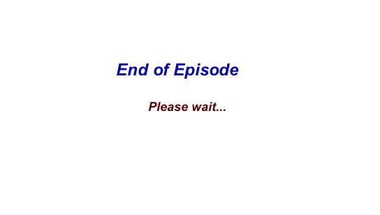Masq (Windows) screenshot: Ending an episode -- one day's events