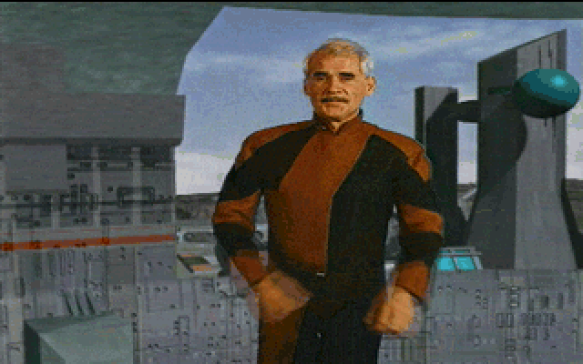 Imperium Galactica (DOS) screenshot: The Colonel (Hungarian version only)