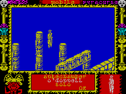 Pyracurse (ZX Spectrum) screenshot: Game start