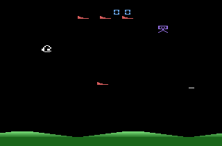 Stargunner (Atari 2600) screenshot: The first enemy wave