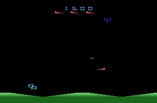 Stargunner (Atari 2600) screenshot: The second enemy wave