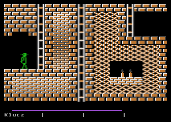 Demon (Atari 8-bit) screenshot: Heading left
