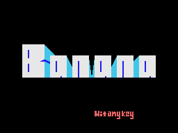Banana (MSX) screenshot: Title screen