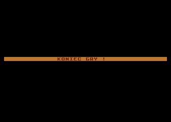 Demon (Atari 8-bit) screenshot: Game over