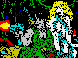 Jungle Warrior (ZX Spectrum) screenshot: Loading screen.