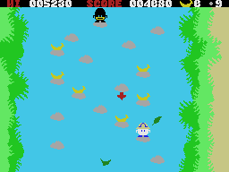 Banana (MSX) screenshot: Just waiting for a Boconda to jump onto a banana