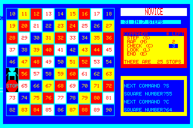 Air Raid (Compucolor II) screenshot: Checking and finding a stop sign (Rover Robot)