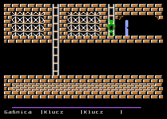 Demon (Atari 8-bit) screenshot: Blue doors