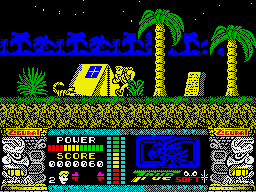 Jungle Warrior (ZX Spectrum) screenshot: Starting screen.