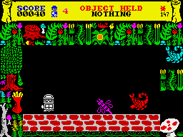 Doomskulle (ZX Spectrum) screenshot: In-game screen.