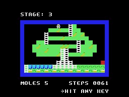 Mole Mole 2 (MSX) screenshot: Level overview