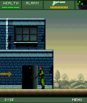 Tom Clancy's Splinter Cell: Extended Ops (J2ME) screenshot: Hiding in a dark niche