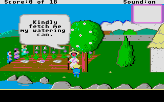 Mixed-Up Mother Goose (Atari ST) screenshot: First task