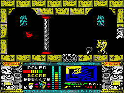 Jungle Warrior (ZX Spectrum) screenshot: Found invulnerability bonus.