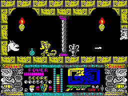 Jungle Warrior (ZX Spectrum) screenshot: Found health bonus.