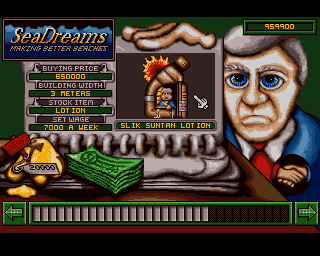 Hillsea Lido (Amiga) screenshot: Slik Sultan Lotion