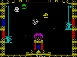 Doomsday Castle (ZX Spectrum) screenshot: Just missed the yellow one