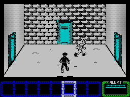 Dustin (ZX Spectrum) screenshot: Many doors