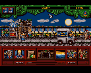 Hillsea Lido (Amiga) screenshot: Building on the promenade