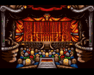Hillsea Lido (Amiga) screenshot: Inside the tent