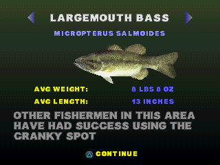 Big Bass Fishing (PlayStation) screenshot: Largemouth Bass