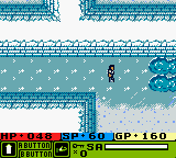Warriors of Might and Magic (Game Boy Color) screenshot: Skating on the ice...
