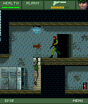 Tom Clancy's Splinter Cell: Extended Ops (J2ME) screenshot: Hanging on a ledge