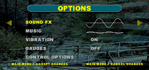 Big Bass Fishing (PlayStation) screenshot: Modify the settings to your needs.