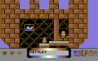 Kulfon w krainie złego demona (Commodore 64) screenshot: Fiancée found