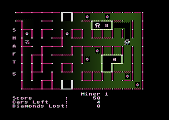 Diamond Mine (Atari 8-bit) screenshot: Shaft 5