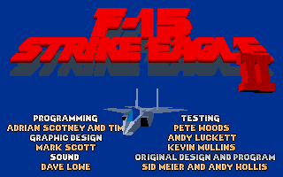 F-15 Strike Eagle II (Amiga) screenshot: Title screen