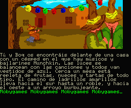 The Wizard of Oz (MSX) screenshot: Munchkin celebration, and possible orgy