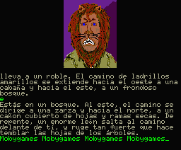 The Wizard of Oz (MSX) screenshot: Lion
