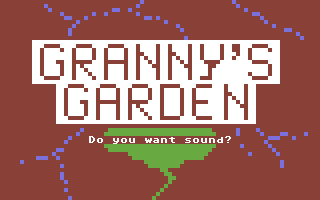 Granny's Garden (Commodore 64) screenshot: A real splash screen