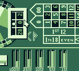 Caesars Palace (Game Boy) screenshot: I bet on 00 but it came up 0. Lousy luck.