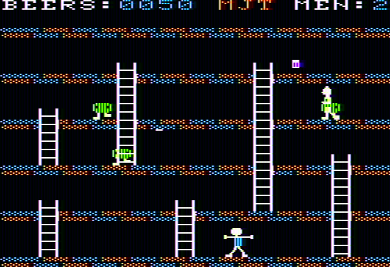 Beer Run (Apple II) screenshot: Next floor