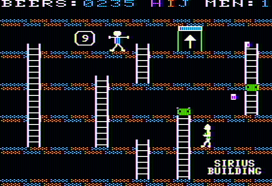 Beer Run (Apple II) screenshot: A keg of beer