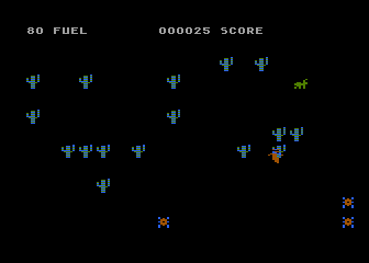 Bug Attack (Atari 8-bit) screenshot: Stage 1
