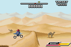 Motocross Challenge (Game Boy Advance) screenshot: The desert track