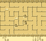 The Tower of Druaga (Game Boy) screenshot: At Floor 3, other knights show up. You can kill them only from behind.