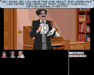 Dylan Dog: Through the Looking Glass (Amiga) screenshot: Groucho, Dylan's assistant