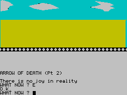 Arrow of Death Part II (ZX Spectrum) screenshot: All I see is sand