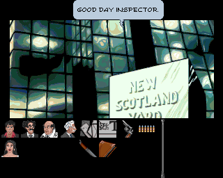 Dylan Dog: Through the Looking Glass (Amiga) screenshot: Scotland Yard
