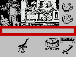 Sidewalk (ZX Spectrum) screenshot: Battling it out